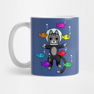 Cat snorkeling Mug